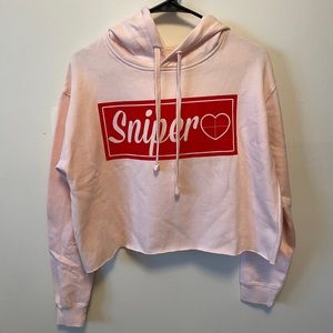 Sniper Gang Crop Hoodie